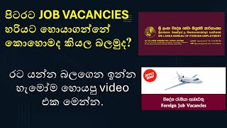 how to find a foreign job vacancy  sinhala [upl. by Gabriele]