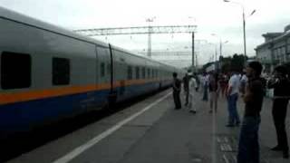 Talgo train arriving at Almaty [upl. by Urbano]