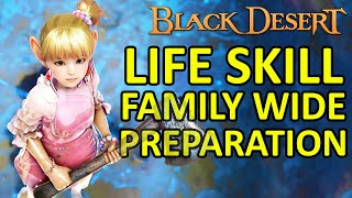 Life Skill Family Wide Update Preparation Black Desert Online BDO [upl. by Anniahs]