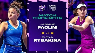 Jasmine Paolini vs Elena Rybakina  2024 WTA Finals Riyadh Group Stage  Match Highlights [upl. by Rhyne]