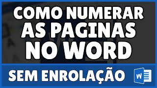 Como Numerar as Paginas no Word [upl. by Niraj4]