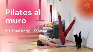 Pilates al muro  Lezione completa per tutto il corpo  postura per la schiena  50 minuti [upl. by Buyers]