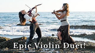 Wellerman x Hes a Pirate Violin Cover Duet Taylor Davis amp Mia Asano [upl. by Hardan262]