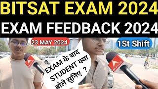 BITSAT EXAM review 23 MAY 2024BITSAT EXAM Analysis today 2024THE CITY LITE [upl. by Nedac784]