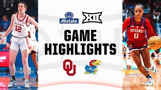 No 20 Oklahoma at Kansas  Big 12 Womens Basketball Highlights  March 2 2024 [upl. by Sokairyk]