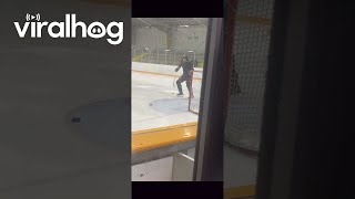 First Hockey Game Ends In Faceplant  ViralHog [upl. by Aikym]