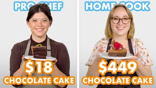 449 vs 18 Chocolate Cake Pro Chef amp Home Cook Swap Ingredients  Epicurious [upl. by Farant]