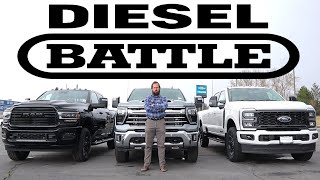 2024 Silverado Duramax vs 2024 Ram Cummins vs 2024 Ford Power Stroke Which Diesel Is Best [upl. by Asilej]