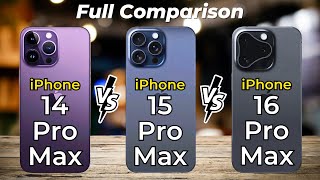 iPhone 16 Pro Max vs iPhone 15 Pro Max vs Iphone 14 Pro Max 🔥 Full Specs Comparison [upl. by Dov]