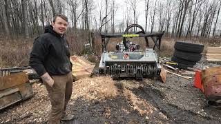 A forestry mulcher on a miniskid [upl. by Dranal76]