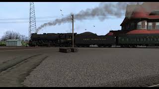 Trainz 2019 GTW 6325 meets Pere Marquette 1225 at Durand MI [upl. by Aicnom]