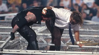 The Undertaker throws Mankind off the top of the Hell in a Cell June 28 1998  King of the Ring [upl. by Nellad]