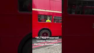 WLT903Preserved London Transport Heritage Routemaster busspotting travel [upl. by Salokin56]