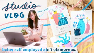 ☀ STUDIO VLOG 37 ☀ What Its Really Like Being Self Employed [upl. by Edric]