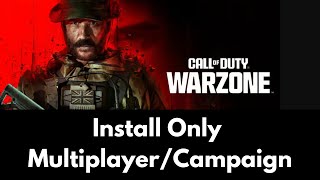 How To Install Only MultiplayerCampaign in MW3 PC Game Pass  Modern Warfare 3 [upl. by Hildagard]