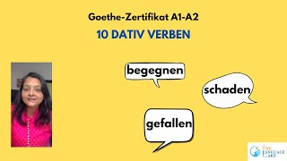 10 Dative Verben Goethe Zertifikat A1 A2 [upl. by Longtin]