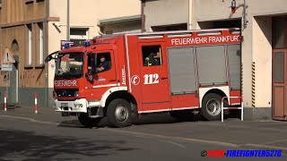 Wachbesetzung während Großbrand FF Frankfurt Heddernheim rückt von Wache 2 zum Kellerbrand aus [upl. by Elysee438]