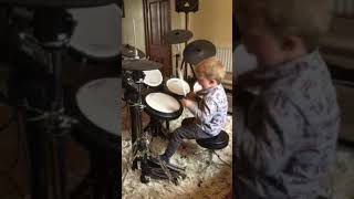 DUALITY DRUM COVER BY CALEB H  AGE 4 [upl. by Lorrac]