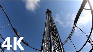 Highlander  New 2019  Hansa Park  Funtime Gyrodrop Tower  Offride [upl. by Amalia830]