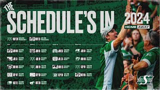 2024 Saskatchewan Roughriders Season Schedule [upl. by Nashoma]