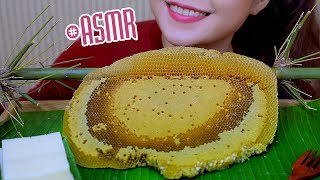 ASMR RAW HONEYCOMB WITH KIRI MOCHI  EXTREME STICKY EATING SOUNDS  LINHASMR [upl. by Eniamurt]