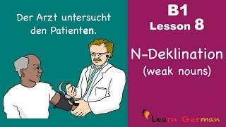 Learn German Intermediate  NDeklination  Weak Nouns  B1  Lesson 8 [upl. by Foskett]