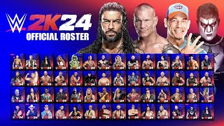 WWE 2K24 Official Roster All Confirmed Superstars So Far WWE 2K24 News [upl. by Alitha]