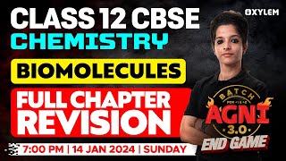 Class 12 CBSE  Chemistry  Biomolecules  Full Chapter Revision  Xylem CBSE 11 amp 12 [upl. by Jolynn]