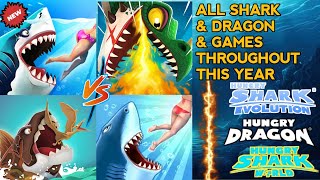 ✅Hungry Shark World vs Hungry Dragon vs Hungry Shark Evo  All Sharks amp Dragons Unlocked Hack Update [upl. by Forcier]