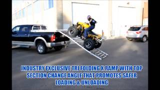 x truck deck loading and unloading atvs and quads [upl. by Ignazio]