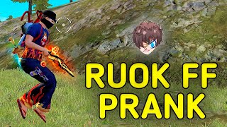 RUOK FF PRANK IN V BADGE ID😆  SOLO VS SQUAD  THE HACKER IS BACK ONLY RED NUMBERS GAMEPLAY [upl. by Grefe]