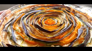 طورطة بالخضر سهلة على شكل وردة لذيذة لا تقاوم تعجب الكبار وصغار ،😋 délicieuse tarte aux légumes [upl. by Aihtnic91]