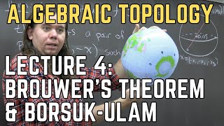 Algebraic Topology 4 Brouwer Fixed Point Theorem amp BorsukUlam [upl. by Aihsia]