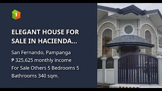 ELEGANT HOUSE FOR SALE IN HACIENDA ROYAL SUBD SAN FERNANDO CITY [upl. by Ahsiad]