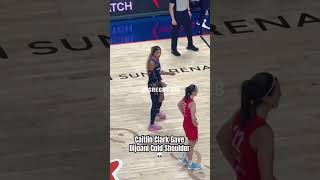 Caitlin Clark Gave DiJaoni Carrington The Cold Shoulder 😳caitlinclark basketball wnba [upl. by Ajed636]