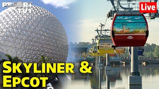 🔴Live Epcot Fun amp Disney Skyliner Resort Hopping in 1080p  Walt Disney World Live Stream [upl. by Salena169]