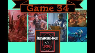 AmateurHourMTG Game 34 RankleampTorbran vs Asmo vs Drafna Founder of LatNam vs RograkhThrasios [upl. by Ehrlich249]