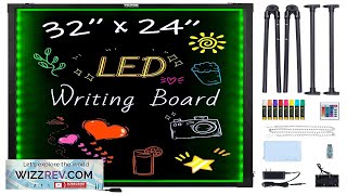 VEVOR LED Message Writing Board 32quotx24quot Illuminated Erasable Lighted Chalkboard Neon Review [upl. by Ganiats525]