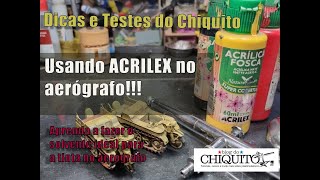 Usando Acrilex no aerografo Aprenda a fazer o solvente mágico [upl. by Atsyrhc]