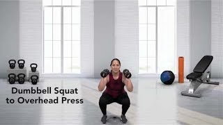 How to do a Dumbbell Squat to Overhead Press [upl. by Sirrot288]