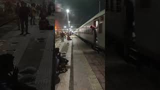 AJNI WAP7 Coupled 12166 GKP LTT EXPRESS Departing from Thane Station railfanning train wap7 [upl. by Lebanna161]