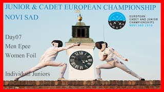 Junior EUROPEAN CHAMPIONSHIP  Women Foil Men Epee  Piste Red [upl. by Waugh]