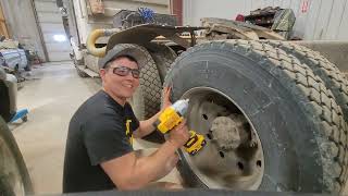 Dewalt DCF900 Impact 12in vs Dewalt DCF897 Impact 34in Field test on Semi wheels [upl. by Bysshe682]