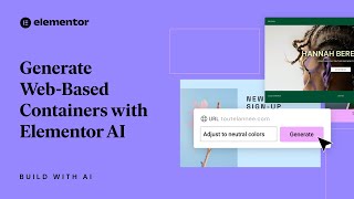 Generate containers based on any layout you reference from the web with Elementor AI [upl. by Iveksarap677]