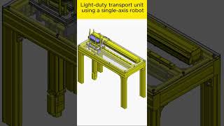 Lightduty transport unit using a singleaxis robot machine mechanicalmechanism mechanicaldesign [upl. by Awhsoj]