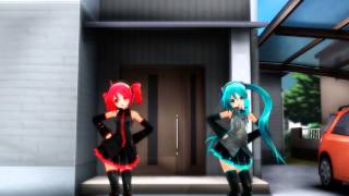 MMD 重音テト・初音ミク － 「おちゃめ機能」 FUKKIRETA [upl. by Aimas442]