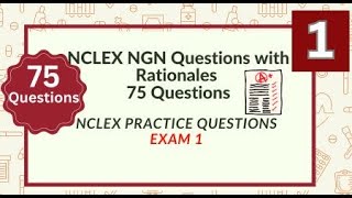 Nursing NCLEX Review Nursing Questions and Answers 75 NCLEX Prep Questions Test 1 [upl. by Cirek382]