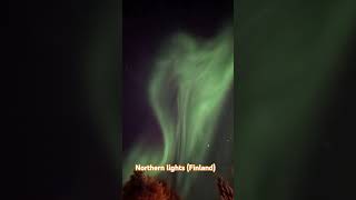 Northern lights here at Rovaniemi Finland aurora auroraborealis northernlights finland [upl. by Ryder]