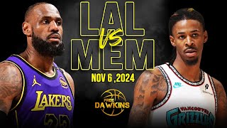 Los Angeles Lakers vs Memphis Grizzlies Full Game Highlights  Nov 6 2024  FreeDawkins [upl. by Layor]