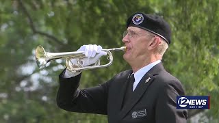 VJ Day ceremony held at Wichitas Veterans Memorial Park [upl. by Quin897]